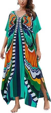 L-Peach Bohemian kaftan voor dames, maxi-loungewear, oversized