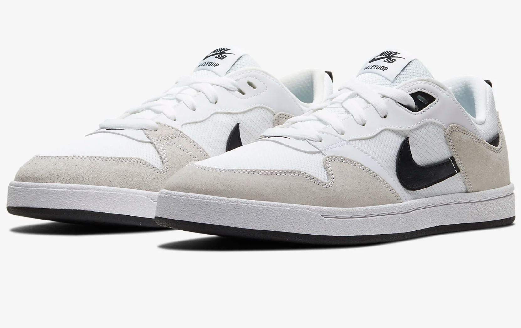 Nike Sb Alleyoop Mens Skate Shoes Cj0882-100 Size 13 White/Black/White