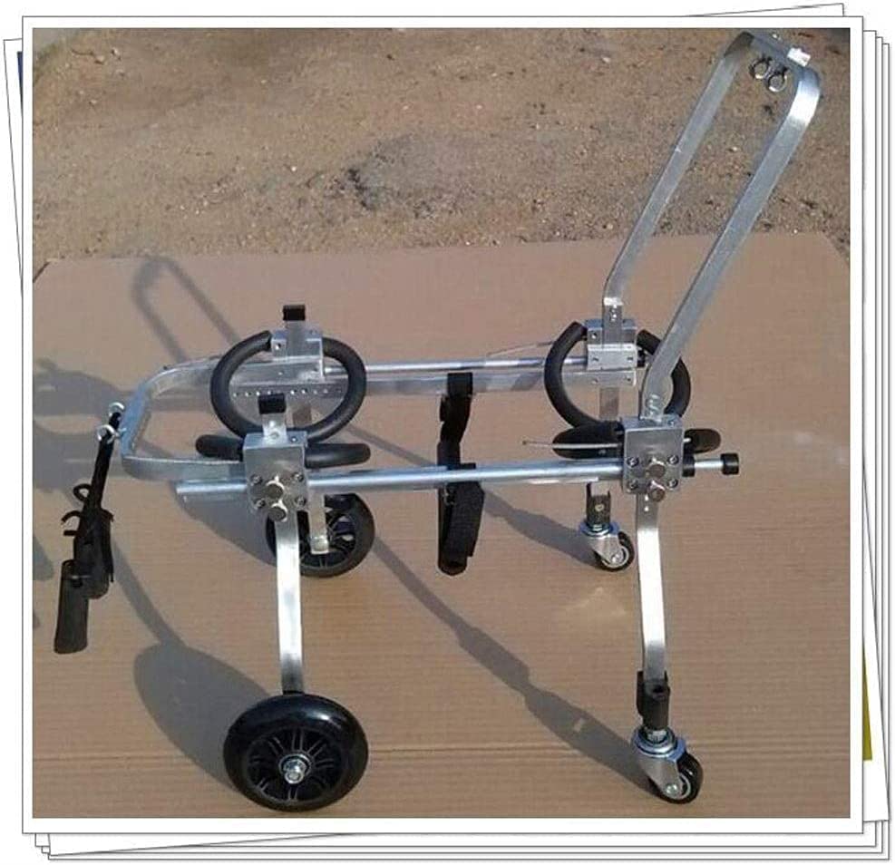 Silla de ruedas para mascotas para perros y gatos discapacitados, ayuda a la movilidad de 4 ruedas, scooter de rehabilitación para mascotas discapacitadas y tetrapléjicas, soporte y comodidad