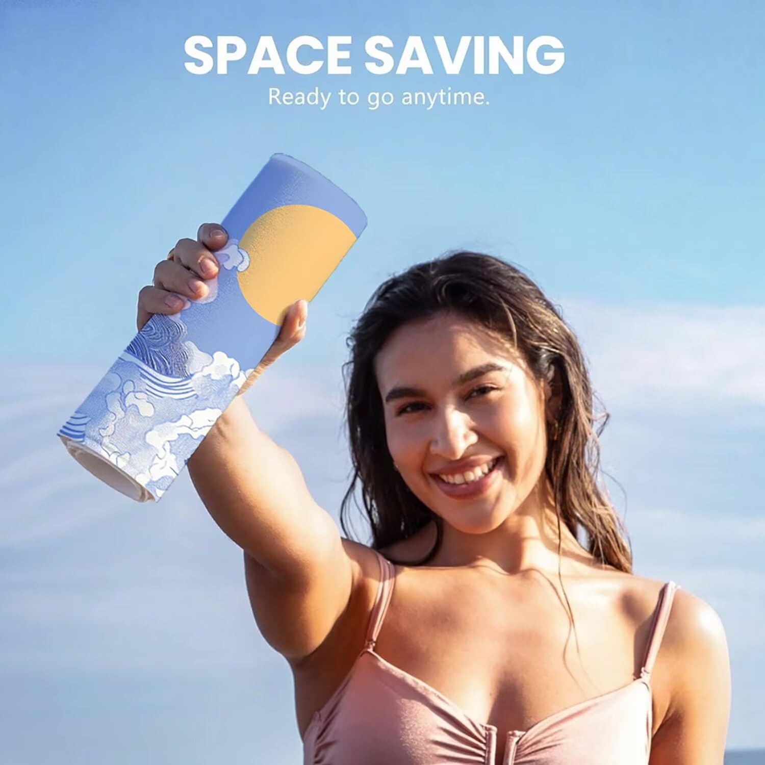 Toalla Playa Grande 150x200 Toalla Playa Microfibra, Ligera Secado Rápido, Sin Arena Portátil Toallas para Viajes, Hombre, Mujer Toallas, para Natación, Camping, Gimnasio (Azul Ondas) p-532