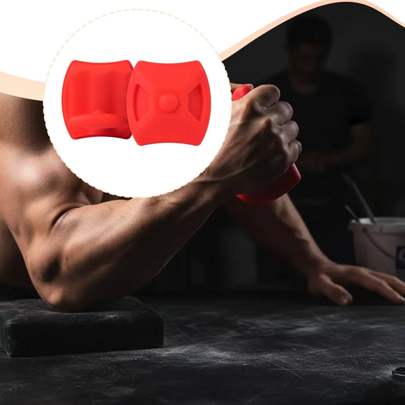 Lot 2 poignées Musculation avec Protection Paume en Silicone pour haltères et haltères.