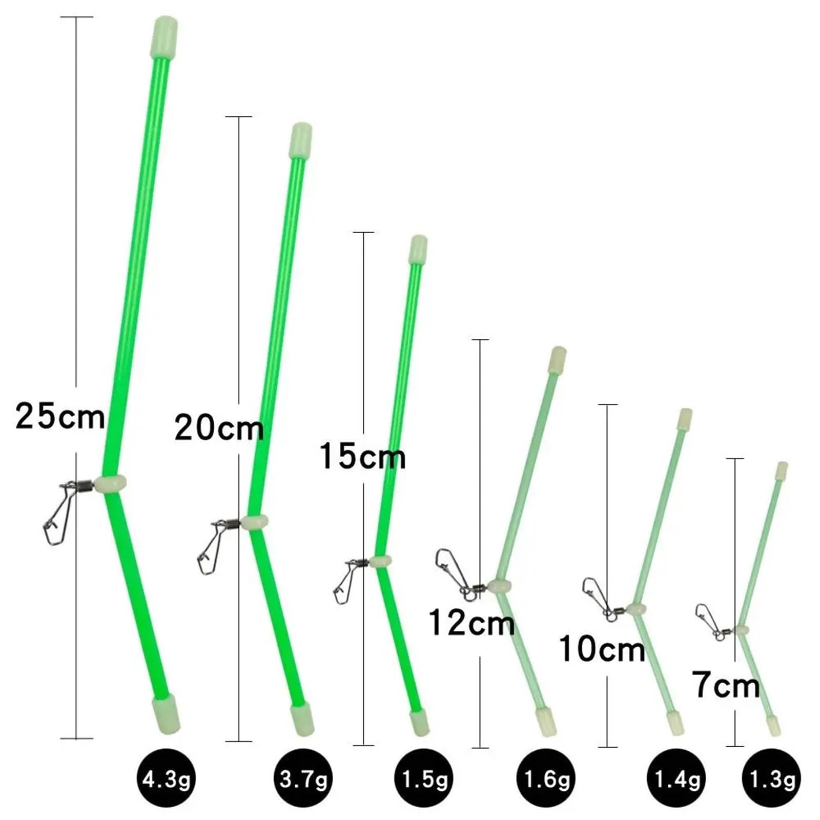 Angel-Anti-Verwicklungs-Boom-Röhre 50Pcs Leucht Angeln Rohr Balance Halterung Anti Verwicklung Boom Mit Platinen Snap Wirbel