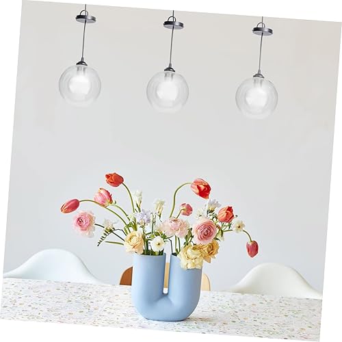 Miniatura 6 de Housoutil 2 unids mesa de vidrio vanidad bandeja al aire libre lámpara ventilador techo cubiertas globo lámpara de vidrio transparente sombra globo