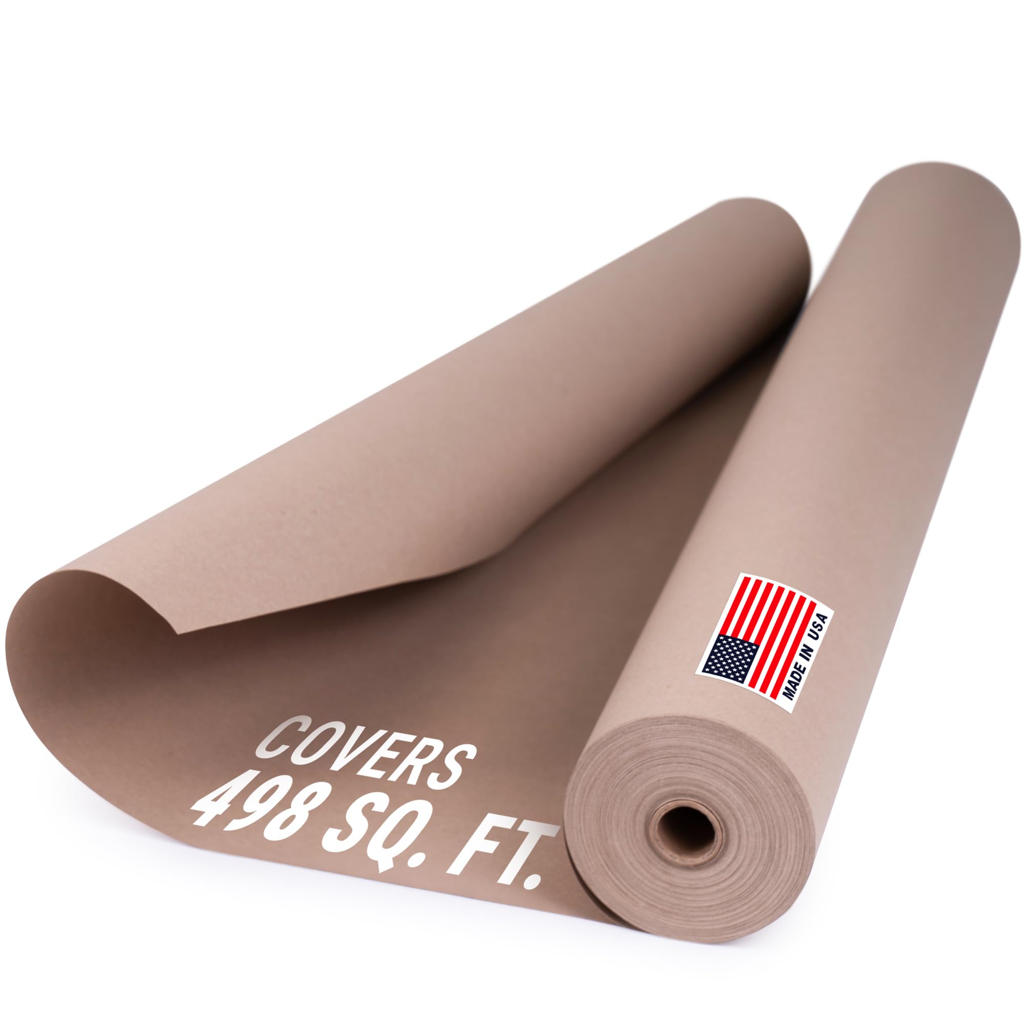 Paclord 36” x 1992” (166’) Brown Rosin Paper Roll - Made in USA Thick Heavy-Duty 7 mil Masking Paper for Surface Protection from Paint, Dust, Foot Traffic - Paint Floor Covering