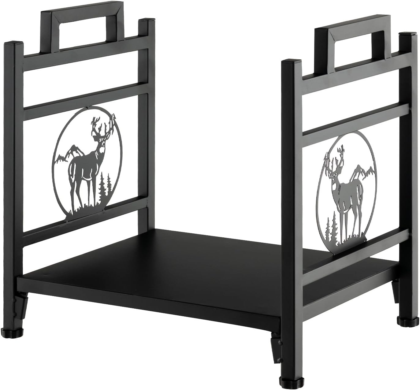 Fendeuse De Buches Grille Cheminée VEVOR 46cm - Support Bûches Acier 19mm 6 Pieds Intérieur/extérieur Grille Cheminée Fonte