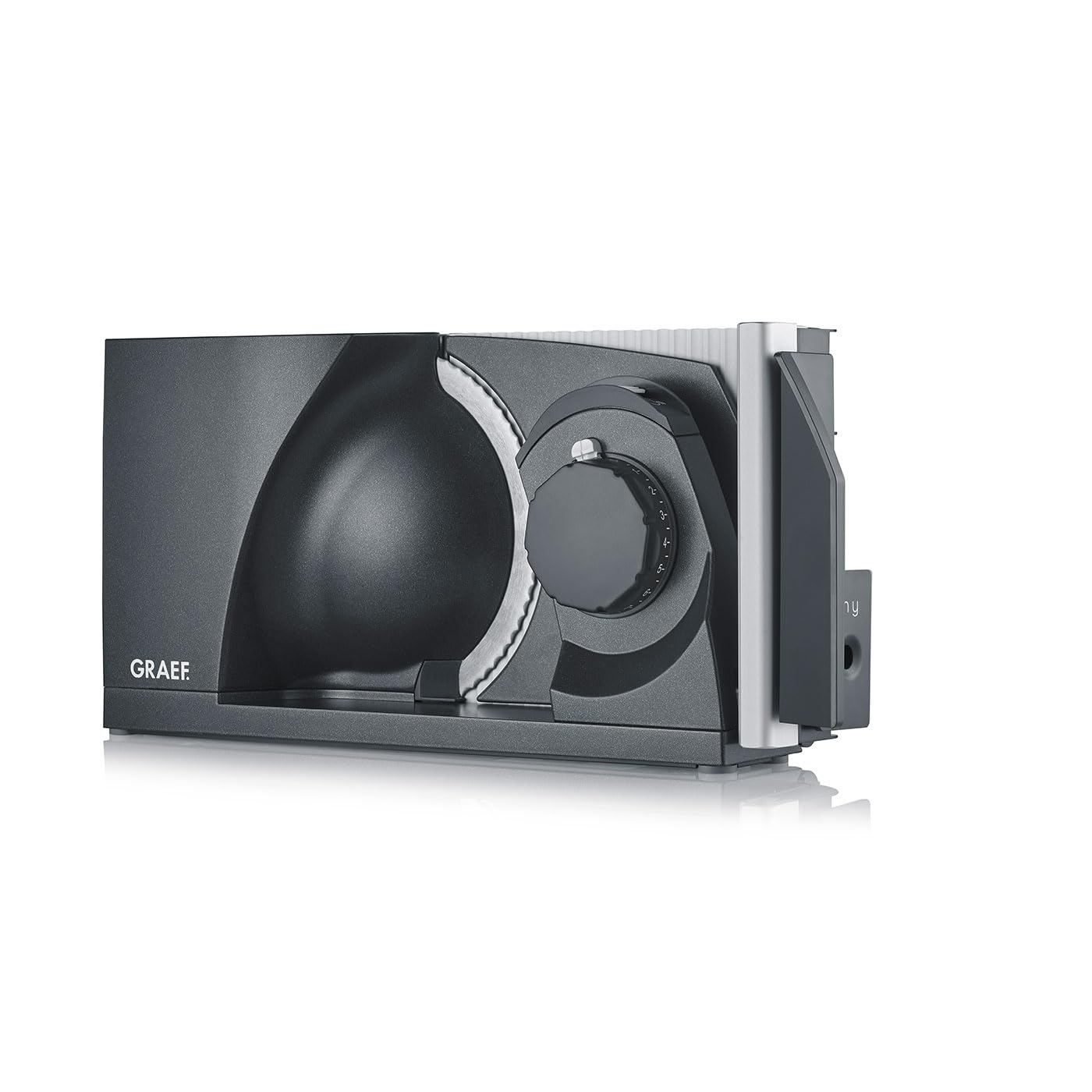 GRAEF Mytiny Folding Meat Slicer Kitchen MT1006 Sausage Vegetable Bread Slicer Folding Bread Slicer Grey