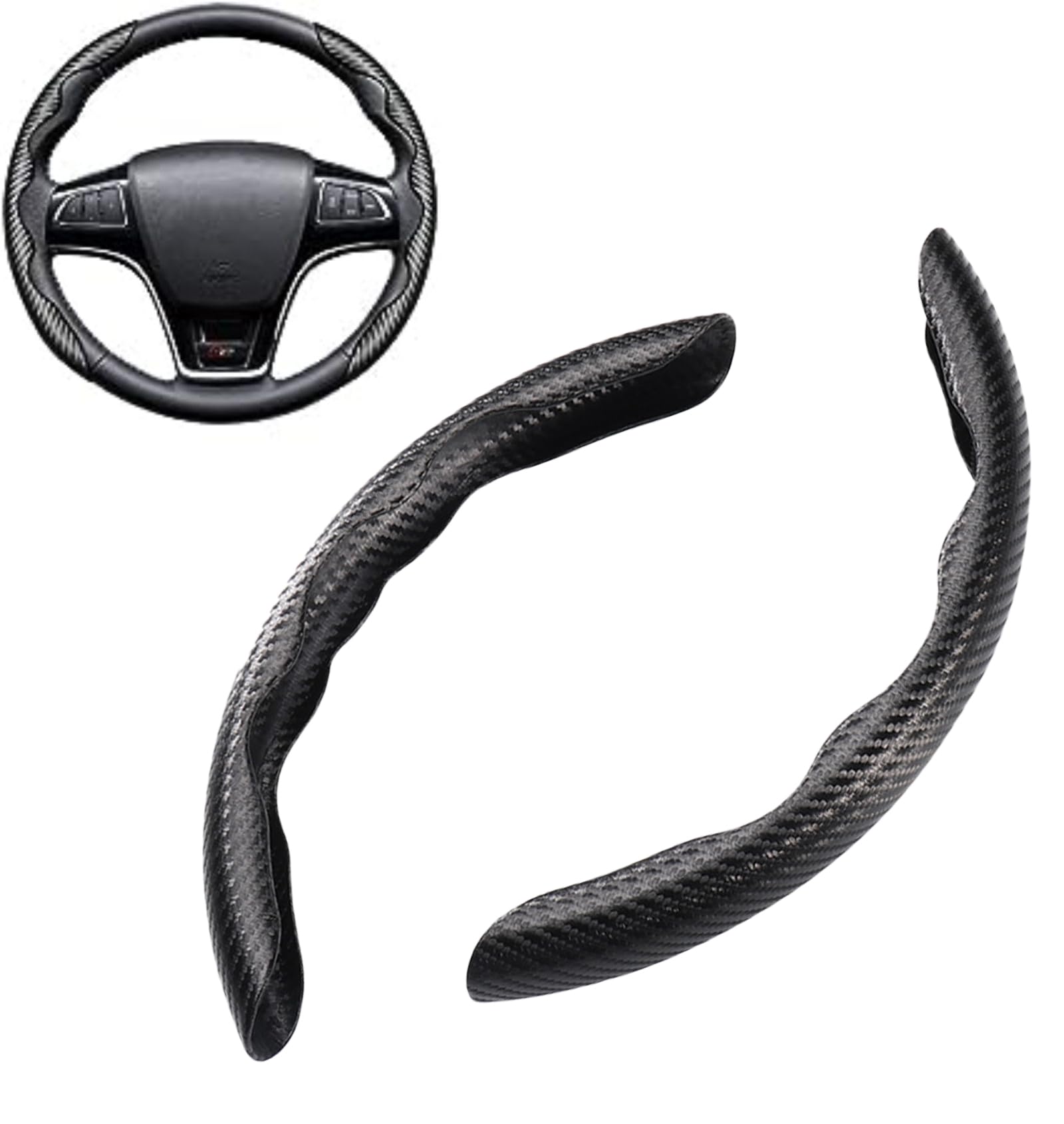 LUUXWPFZ Housse De Volant De Voiture, Pour Toyota Corolla Touring Sports 2019-2022 2023 2024 Antidérapante Protecteur Volant Accessoires Auto Decoration Couvre Volant Respirante,C
