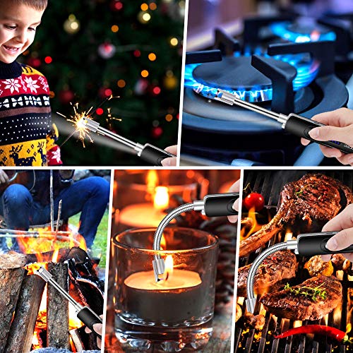 DIAOCARE Stabfeuerzeug, Lichtbogen Feuerzeug mit LED Licht, Winddichte Aufladbar USB Elektronisches Feuerzeug Plasma… – Bild 8