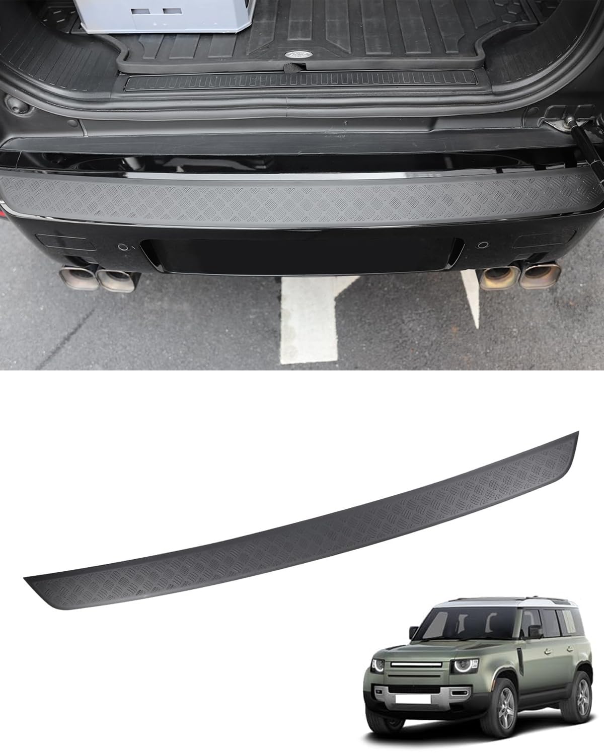 Funda Protectora antiarañazos Compatible con Land Rover Defender 90 110 130 2020-2025 Accesorios Exteriores (Parachoques Trasero)
