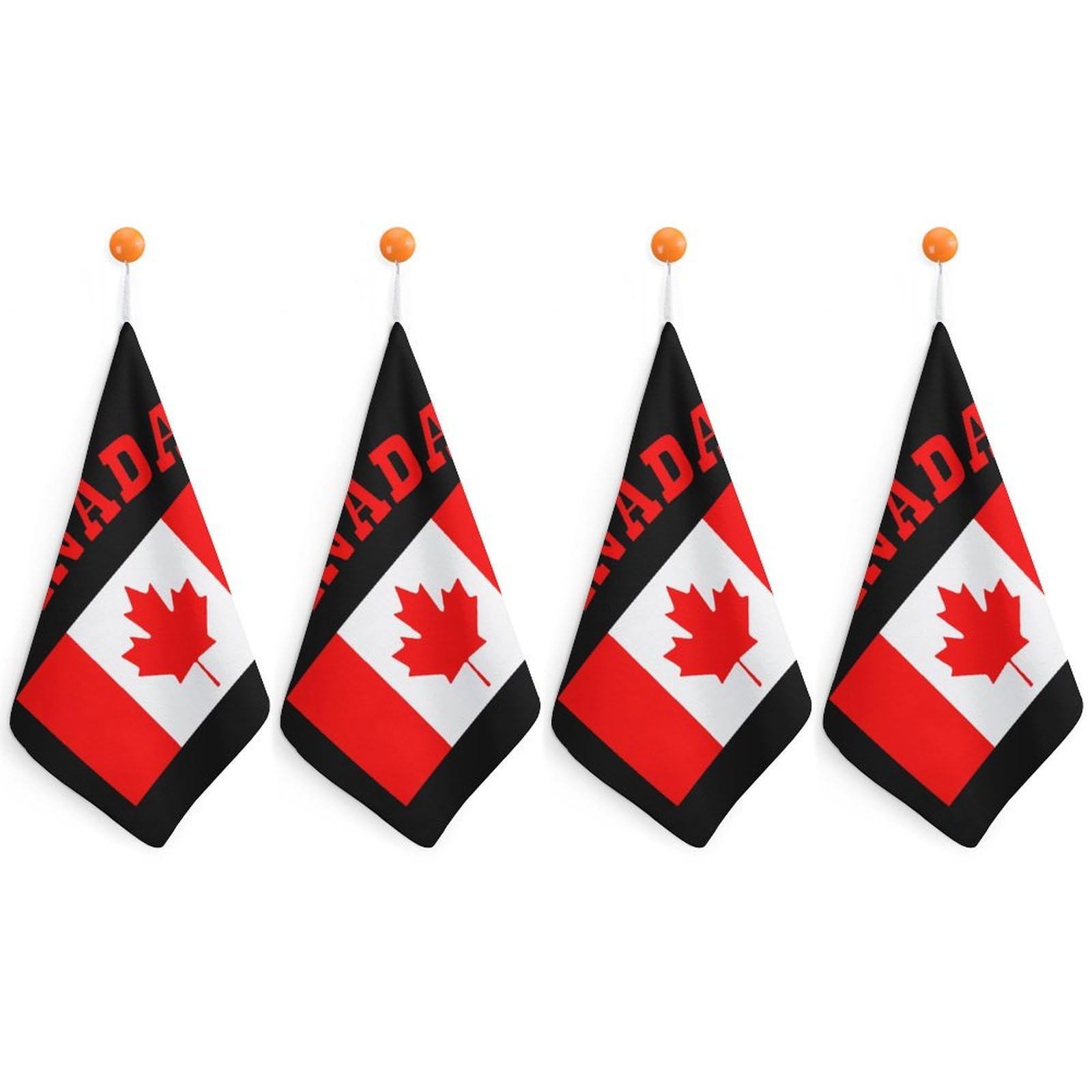 TXFBTRFSA Canada Flag Canadian Maple Leaf Hand Towels with Hanging Loop Kitchen Towel Handkerchiefs Cleaning Cloths