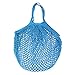 Sunenjoy Sac en Filet de Ficelle de Coton pour Achats Sac à Provisions Réutilisable Sac Cabas Courses pour Achats Sac à Provision des Fruits Légumes (Bleu)