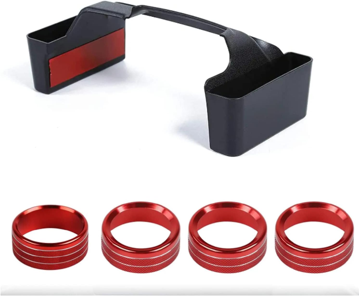 JWWY Center Consoles Gear Shift Storage Box & Air Conditioner Headlight Switch Knob Trim Set