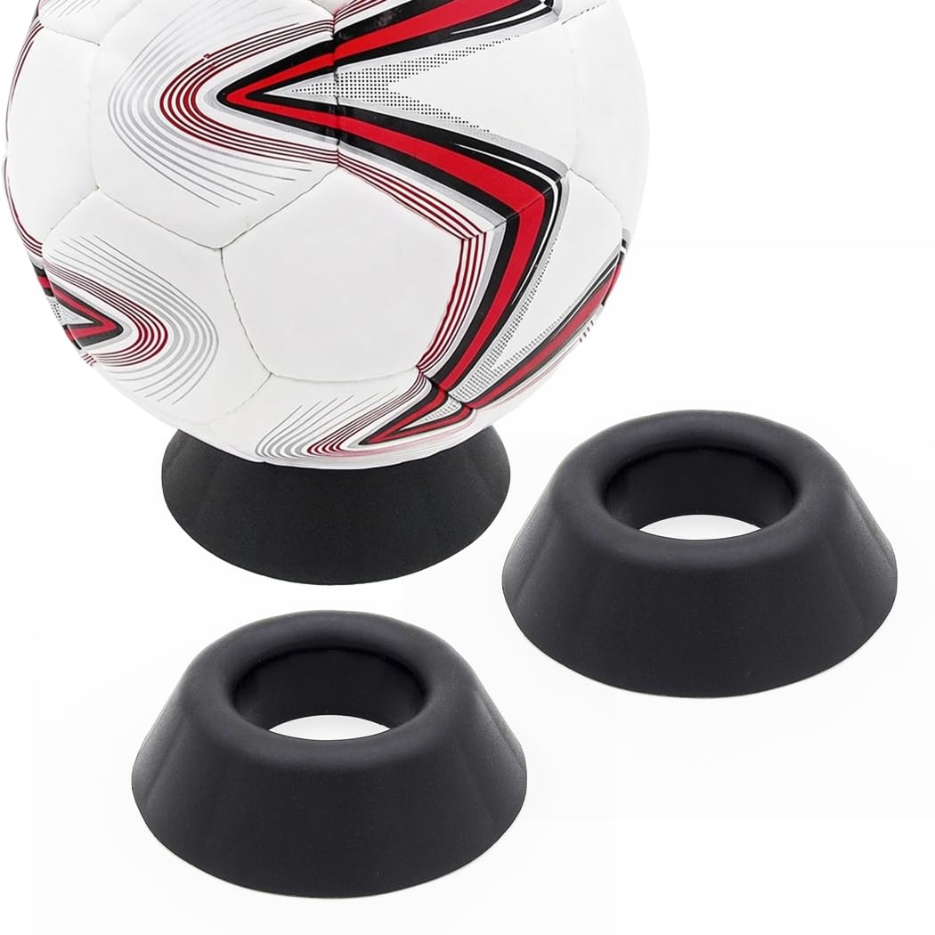 Supporto Espositore Detentore Palla Base Nera per Calcio Pallacanestro Football Rugby Pallavolo Baseball 3 Pezzi