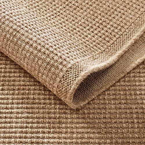 Outdoor & Indoor Teppich für Wohnzimmer Balkon Terrasse wetterfest Borneo Sisal-Jute-Optik naturfarben Natur Manaus 080x150 cm - 4