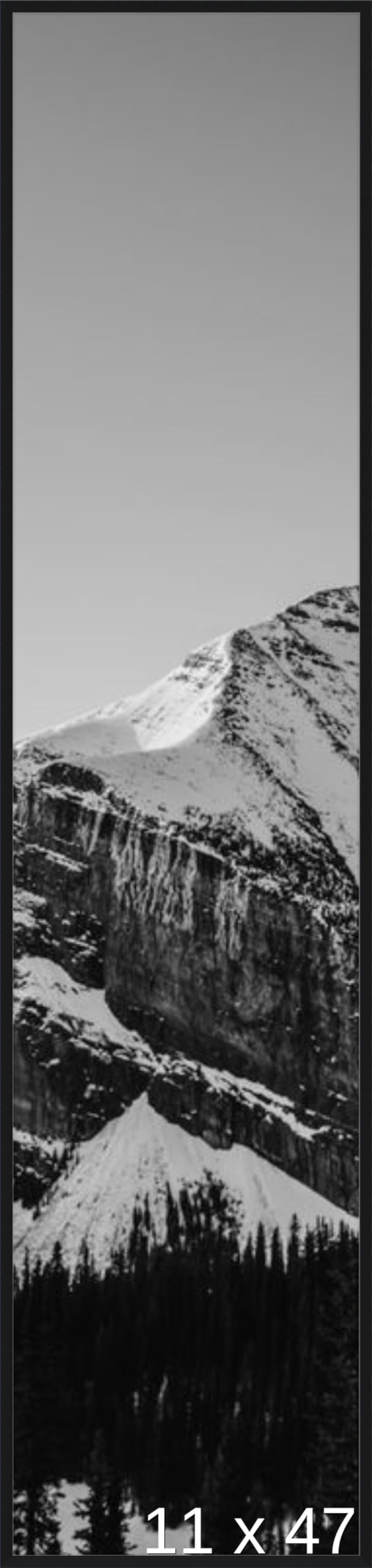 Frame It Easy 11 1/2 x 47 1/4 Satin Black Metal Frame (Ashford) 11.5x47.25 inches