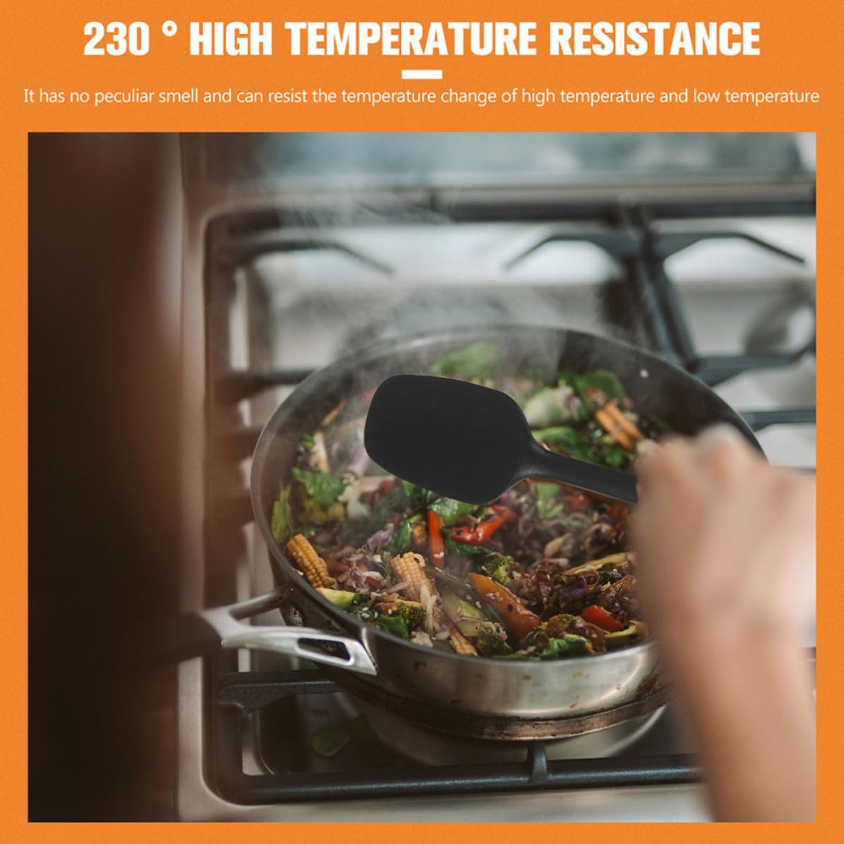 Espátulas de Silicona para Raspar Conservas y Untar Crema Juego de 9 en Color Negro Utensilios de Cocina Ligeros y Flexibles para Uso Diario