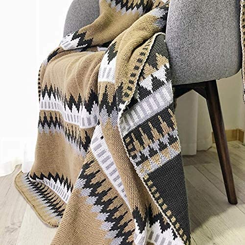 Retro Stijl Amerikaanse Woonkamer Decoratieve Gestreepte Gebreide Deken Sofa Gooi Deken Home Decor 130Cm bij 170Cm - Image 7