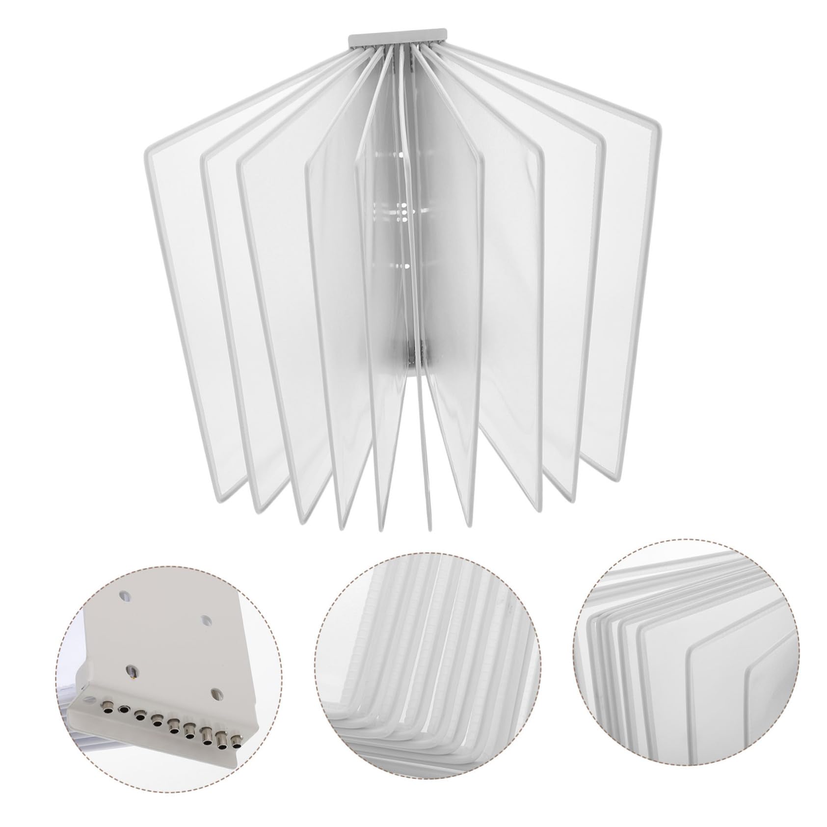 Levemolo A4 Wall Mount Document Holder 10-pocket Storage Pouch System Plastic Folder for Office Easy Flip Display