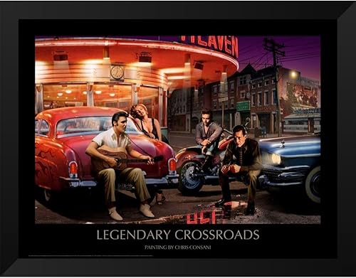 Miniatura 2 de Consani, Chris 24x19 - Impresión artística enmarcada moderna negra titulada Legendary Crossroads