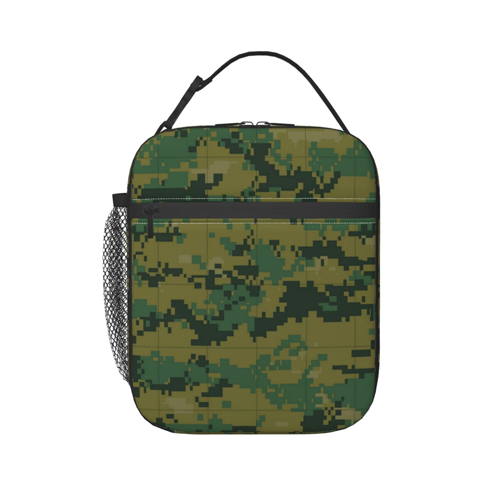 Military Camouflage Tileable Insulated Lunch Bag for Men and Women - Professional Lunch Box for Men - Adult Work Lunchbox for Men and Women |Large Size for Female and Male Adults for Work