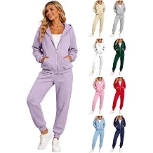 Jogger Sets For Women 2 Piece Zip Up Hoodie And Joggers Baggy Sweatsets