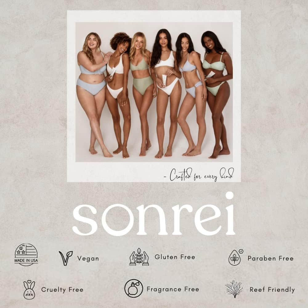 Sonrei Clearly ZinQ™ Mineral Sunscreen Mist | SPF 30, Broad Spectrum, Transparent | Vegan, Water Resistance, Non-Greasy | Ideal for Face & Body (6 Fl Oz (Pack of 2))