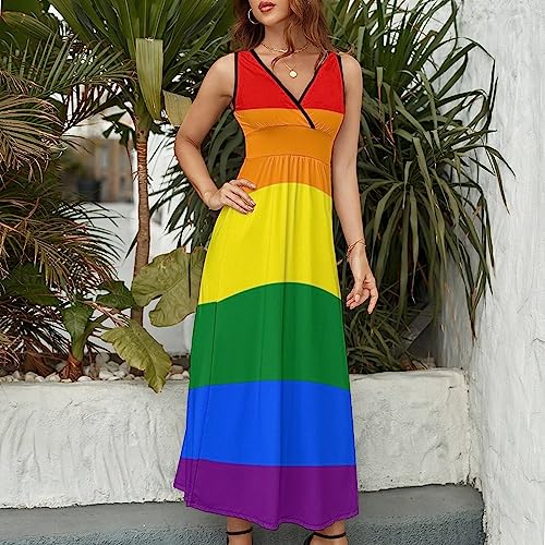 AMRANDOM Women's Sleeveless Casual T Shirt Dress for Women Flowy Tunic Dress3