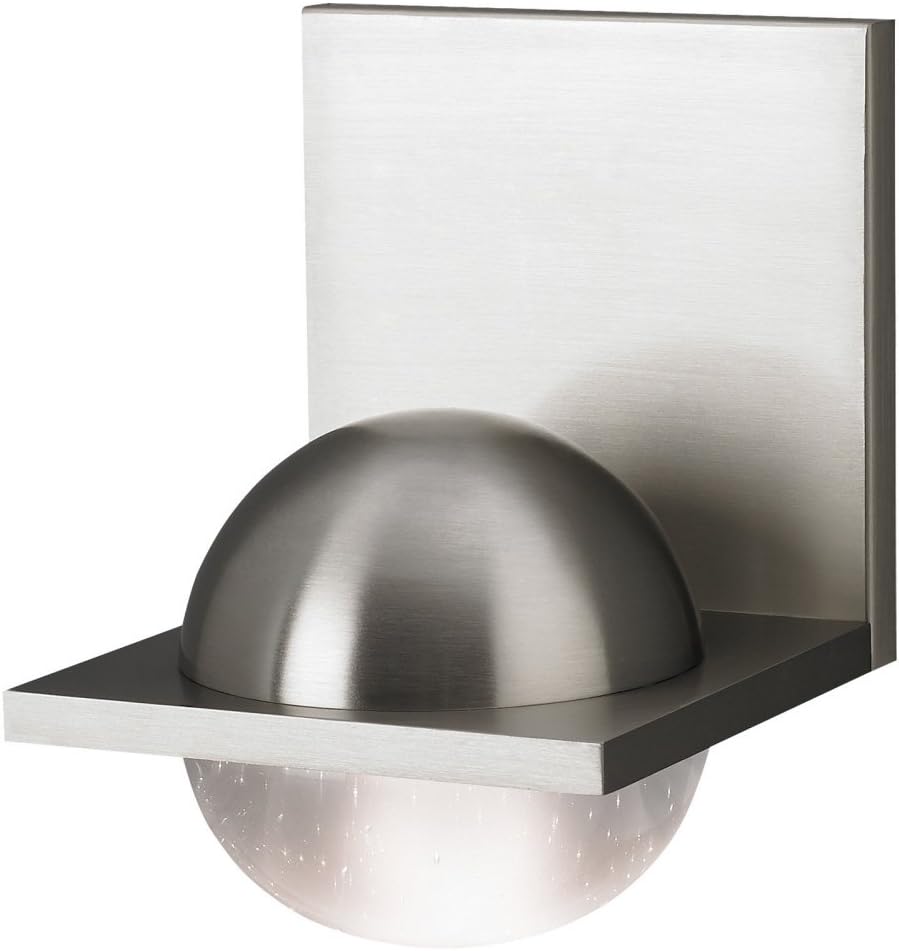 LBL Lighting LBL Sphere 1-Light Satin Nickel Wall