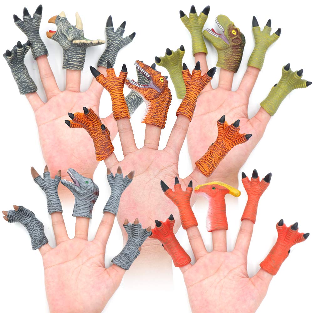 Buy Finger Puppets Dinosaur, Realistic Dinosaur Finger Toys, Animal
