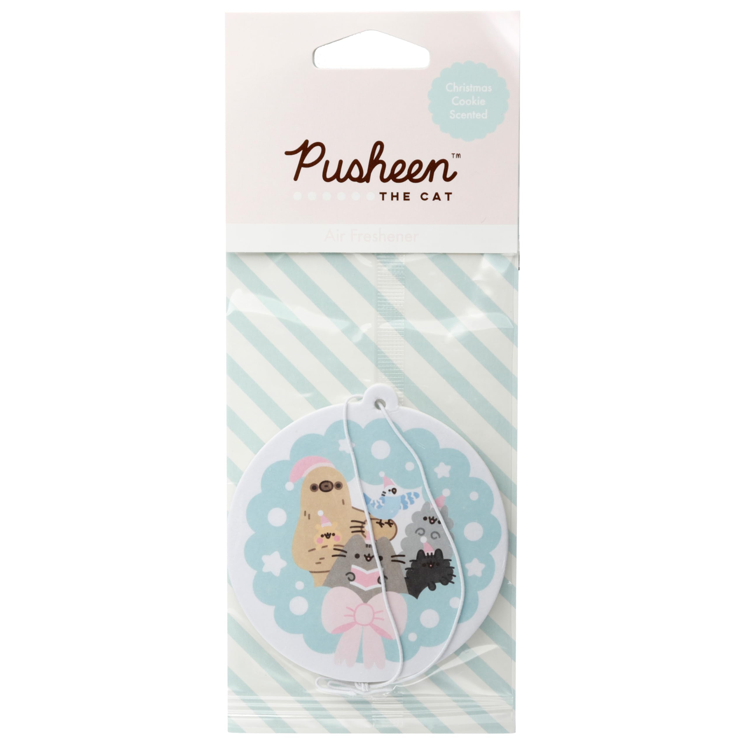 Puckator Christmas Cookie Pusheen the Cat Christmas Wreath Air Freshener - Diffuser Room Fragrance Air Fresheners For Home Bathroom - Small Aroma Mist Scent Diffusers - Odour Neutraliser Freshener