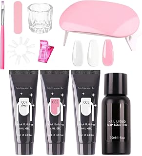Poly Extension Gel Nagelkit För Förlängning Manikyr Tillbehör | Komplett Gel Nagel Set För Nybörjare Professionella Skönhetsälskare Kvinnor Tjejer Fruar Mödrar Brudar Hemmasalong