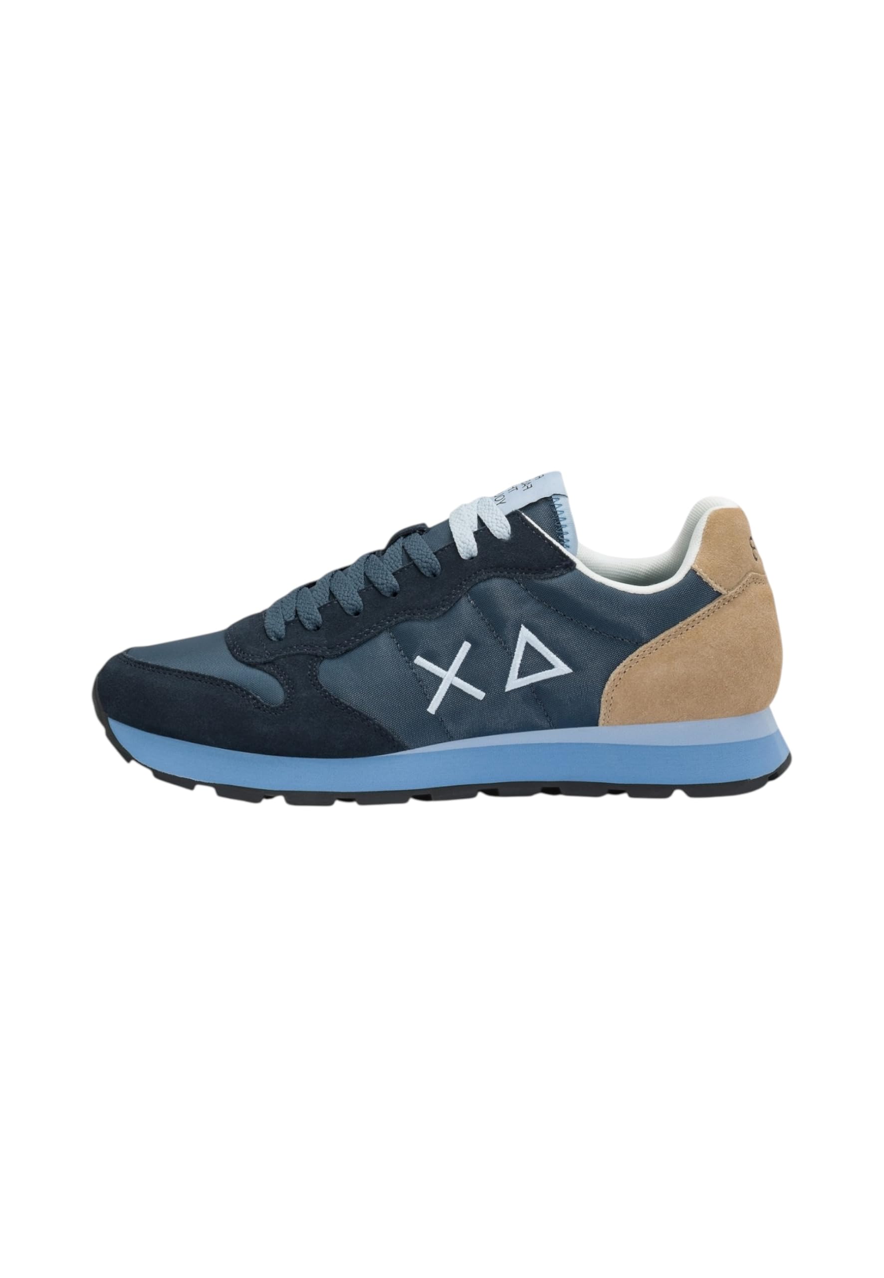 SUN68 Uomo Sneakers Basse Z36106 Pelle Blu Scuro 44