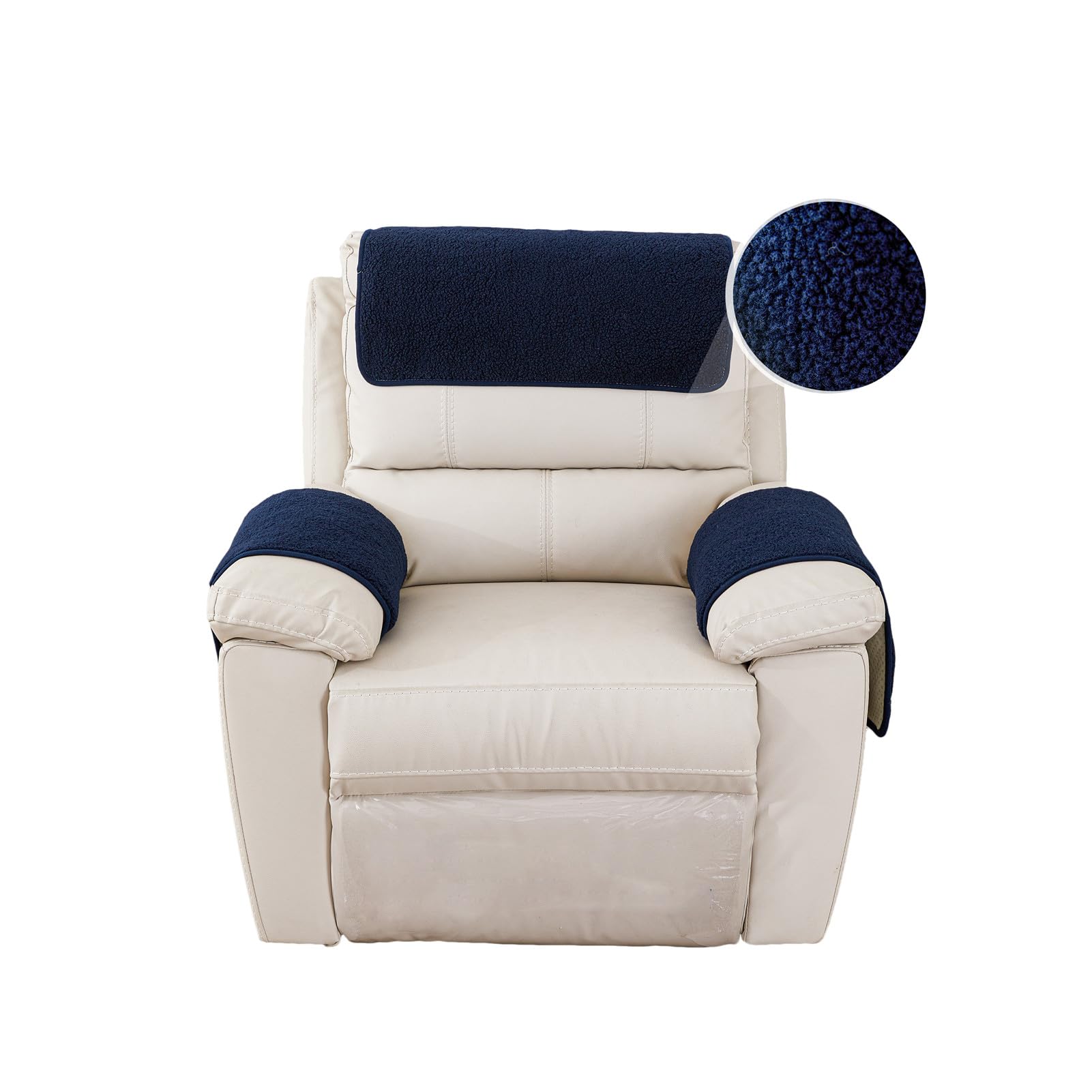 GYHH Sofa Armchair Covers for Arms, Nonslip Sofa Headrest Cover Sherpa Arm Covers with Pockets for Recliner Chair Armchair Slipcovers Furniture Protector