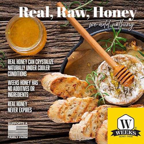 Miel pura Gallberry Weeks Honey Farm 22 oz frasco miniatura 6