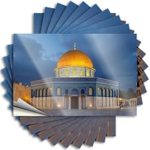 Bumper Stickers Golden Dome of The Rock A Nighttime Marvel Stickers 10Pcs Car Stickers Decals for Cars6X9CM