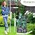 HPC Decor Outdoor 4-Tier Frog Waterfall Fountain with LED Lights for Garden, Patio, Yard, and Porch Décor, 19.9" H (Green)