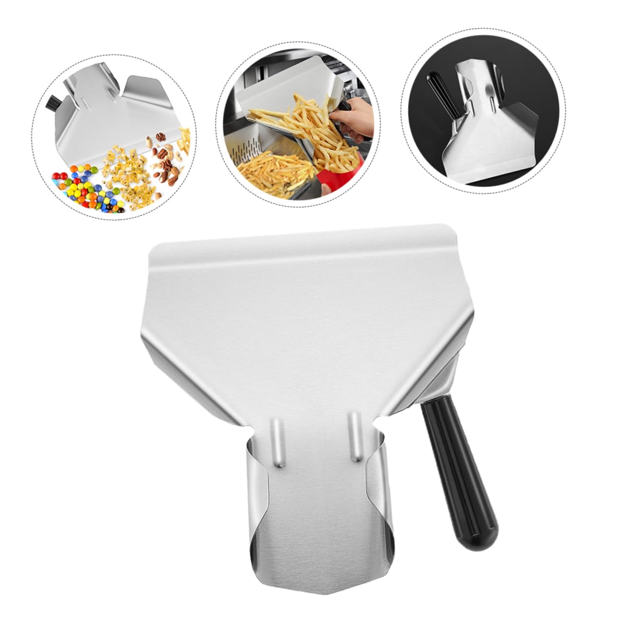 IMIKEYA Paletta in Acciaio Inossidabile Leggera e Facile da Pulire per Imballaggio Farina e Noci, Utensile da Cucina per Uso Domestico e Ristoranti