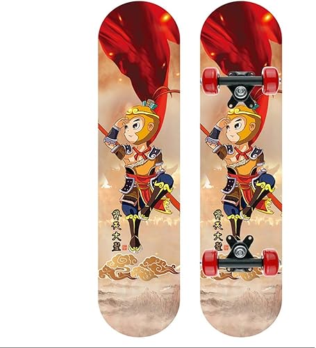 Miniatura 7 de Patineta de cuatro ruedas para niños y niñas principiantes de 3 a 12 años de edad, patinete profesional para niños (color  F)