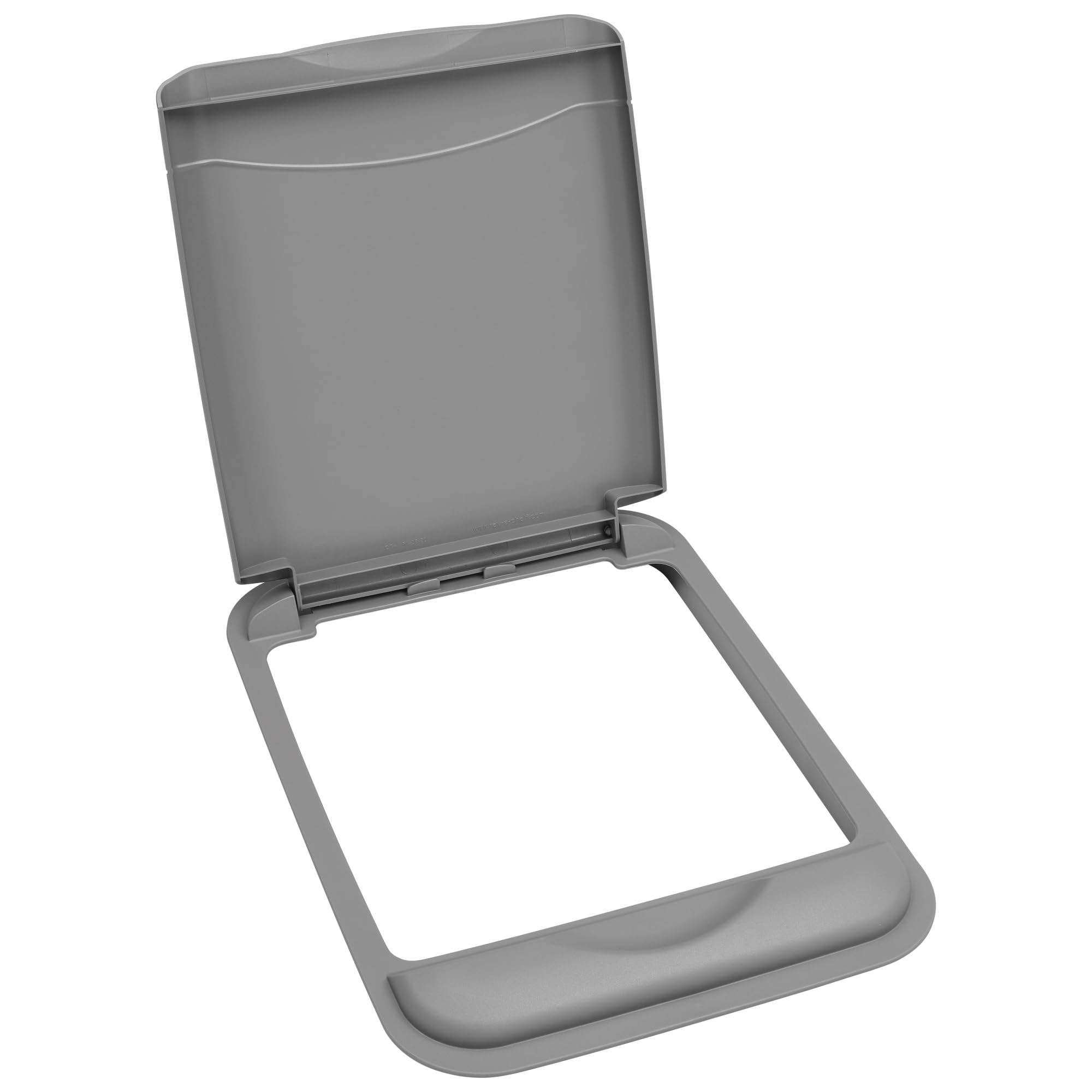 Rev-A-Shelf 50 Qt Under Sink Replacement Plastic Garbage Can Lid for Base Kitchen and Bathroom Cabinet, Silver, RV-50-LID-17-1-40 (2 Pack)