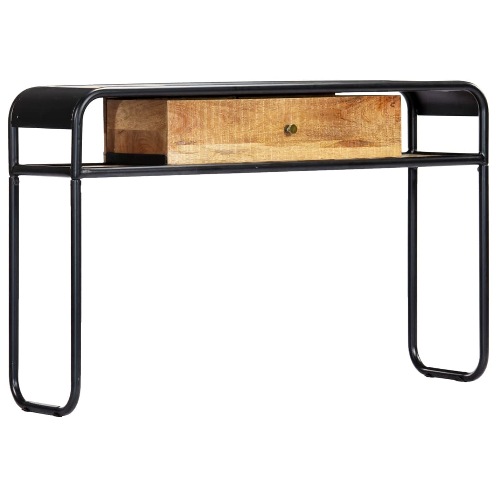 Homgoday Mesa Consola de Madera Maciza de Mango 118x30x75 cm Mesas auxiliares de salón,Mesa Consola Recibidor Mueble de Entrada Estrecha Clásica