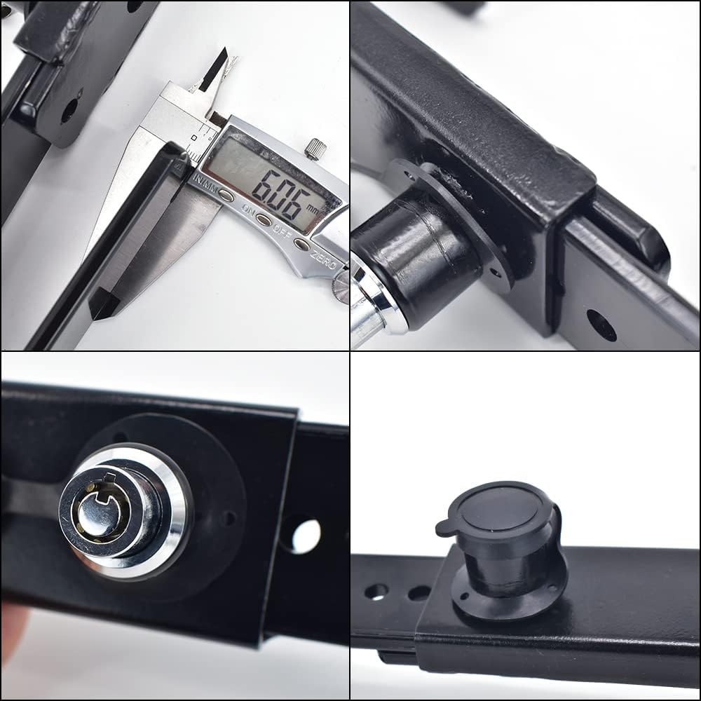 Steel Cargo Door Lock/Shipping Container Lock with 2 Tubular Keys and Rubber Cover Adjustment Range: 9" - 18" Color-Black