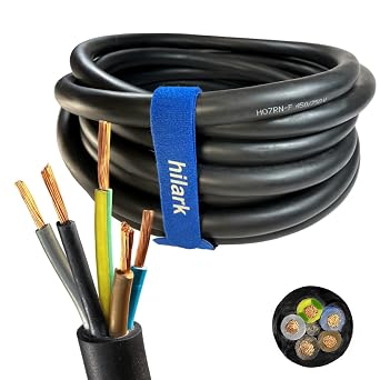 Hilark Cable Tech Rubber cable H07RN-F 5x6 mm2 50m, Black