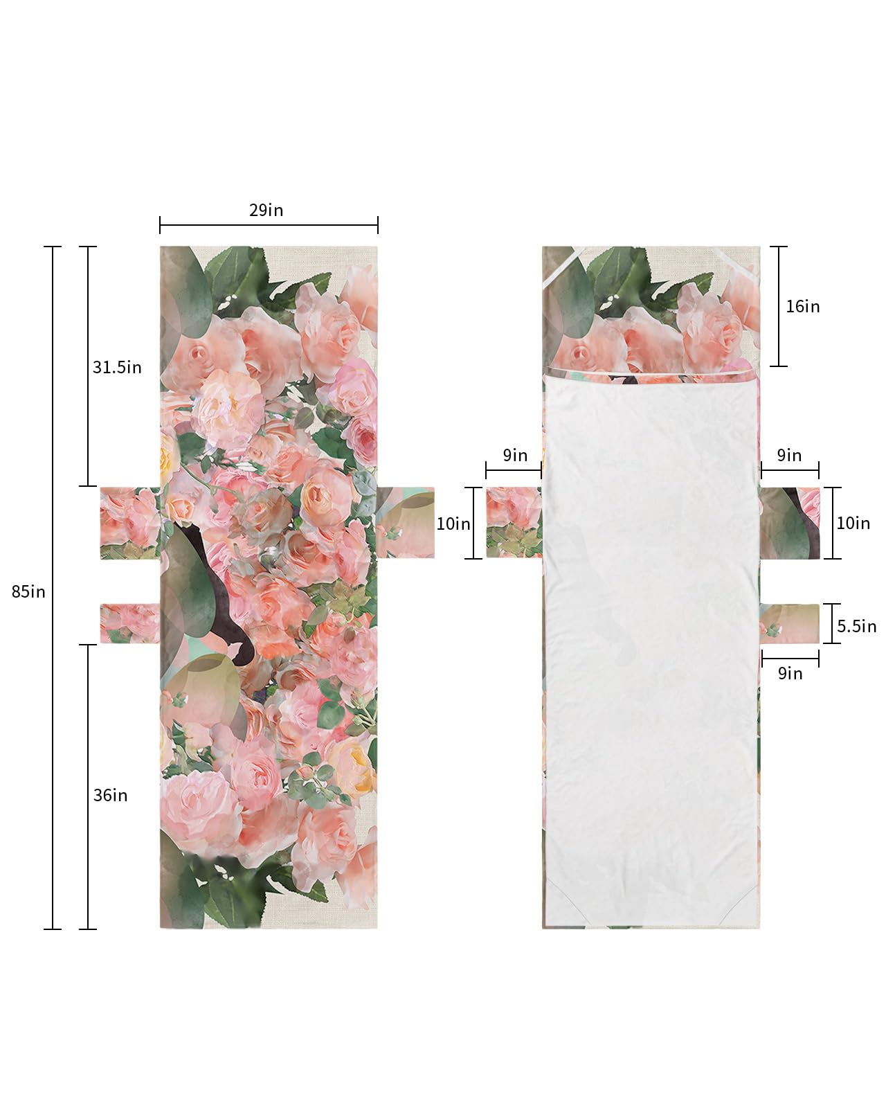 Pink Spring Floral Beach Lounge Chair Towel Cover, Soft Chaise Lounge Towel with Side Pockets Patio Pool Chairs Cover for Beach/Pool Sunbathing 29x85 Rustic Summer Botanical Modern