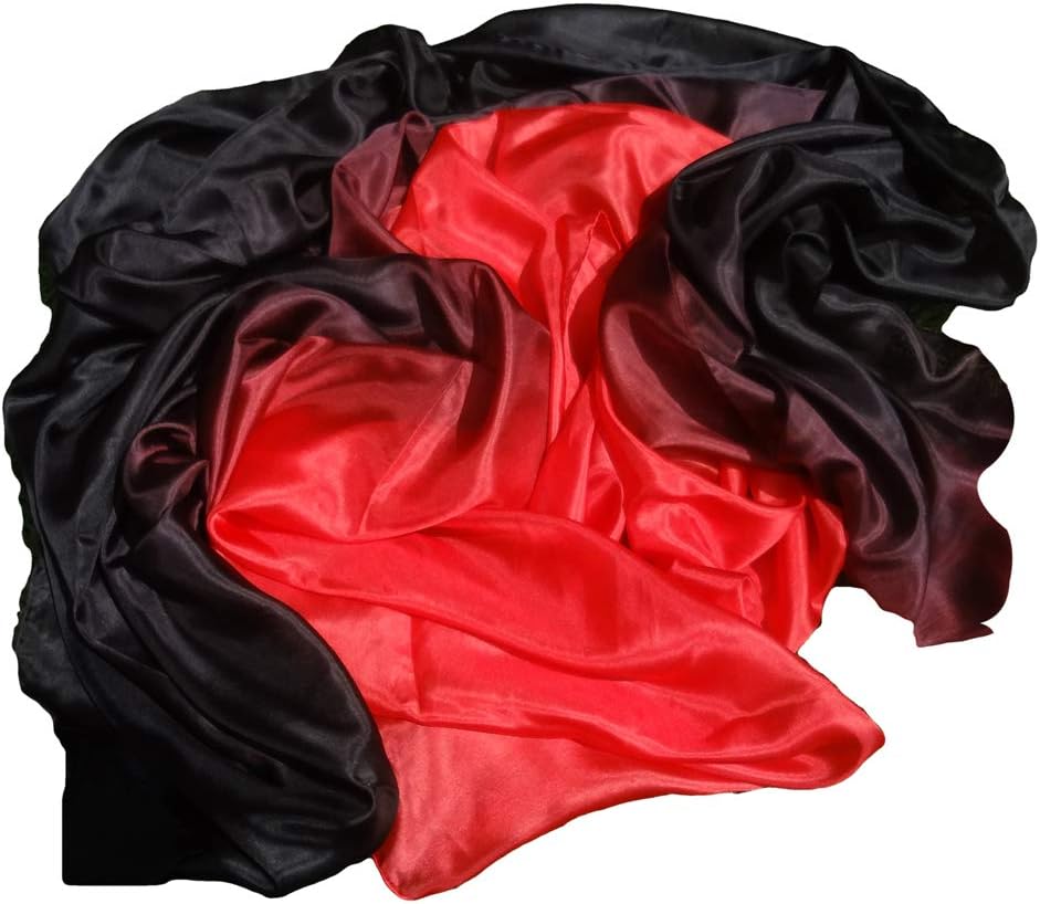 Voile De Danse Orientale En Soie Naturelle 100% | Dimensions 2,7 X 1,1 M | Dégradé De 2 Couleurs, Ourlets Roulés Main | Pour Danse Du Ventre, Spectacle
