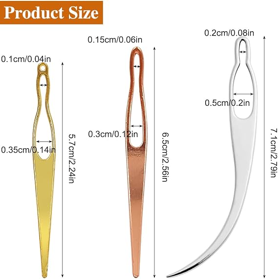 7 Pcs Dreadlock Tool Interlocking Tool, 3 Styles Easyloc Hair Crochet Needle for Dreadlocks, Interlocks & Sisterlocks Maintenance, Tightening Accessory for Braid Hair Making (Rose Silver Gold)