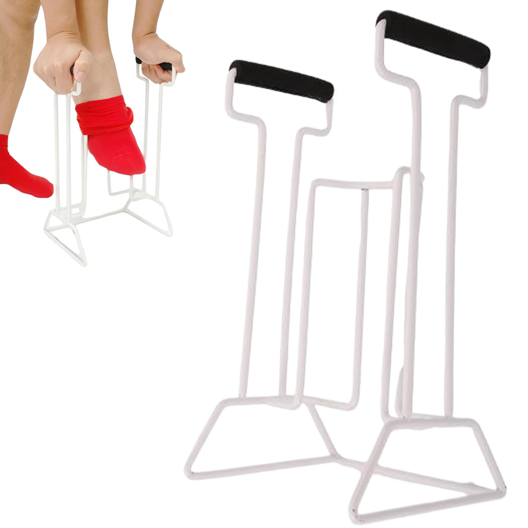 Aide aux chaussettes de compression enfile-bas ergonomique pour contention
