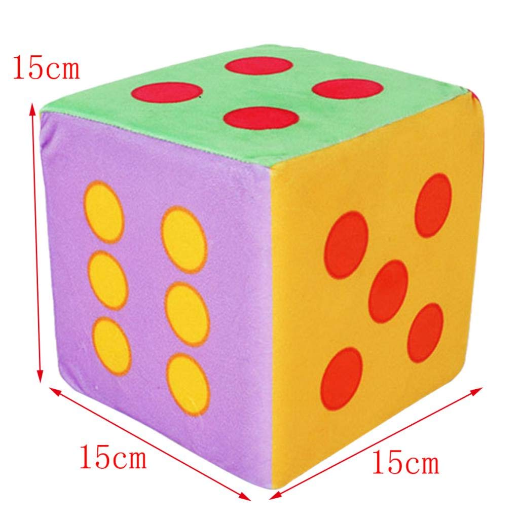 Juego de 5 dados de espuma Jumbo para jugar a los dados, suministros escolares de carnaval, 6 pulgadas, multicolor