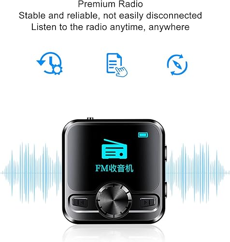 Miniatura 4 de Mini reproductor Mp3 Bluetooth, reducción de ruido HD, reproductor de música MP4, grabadora activada por voz, reproductor de música con radio FM,