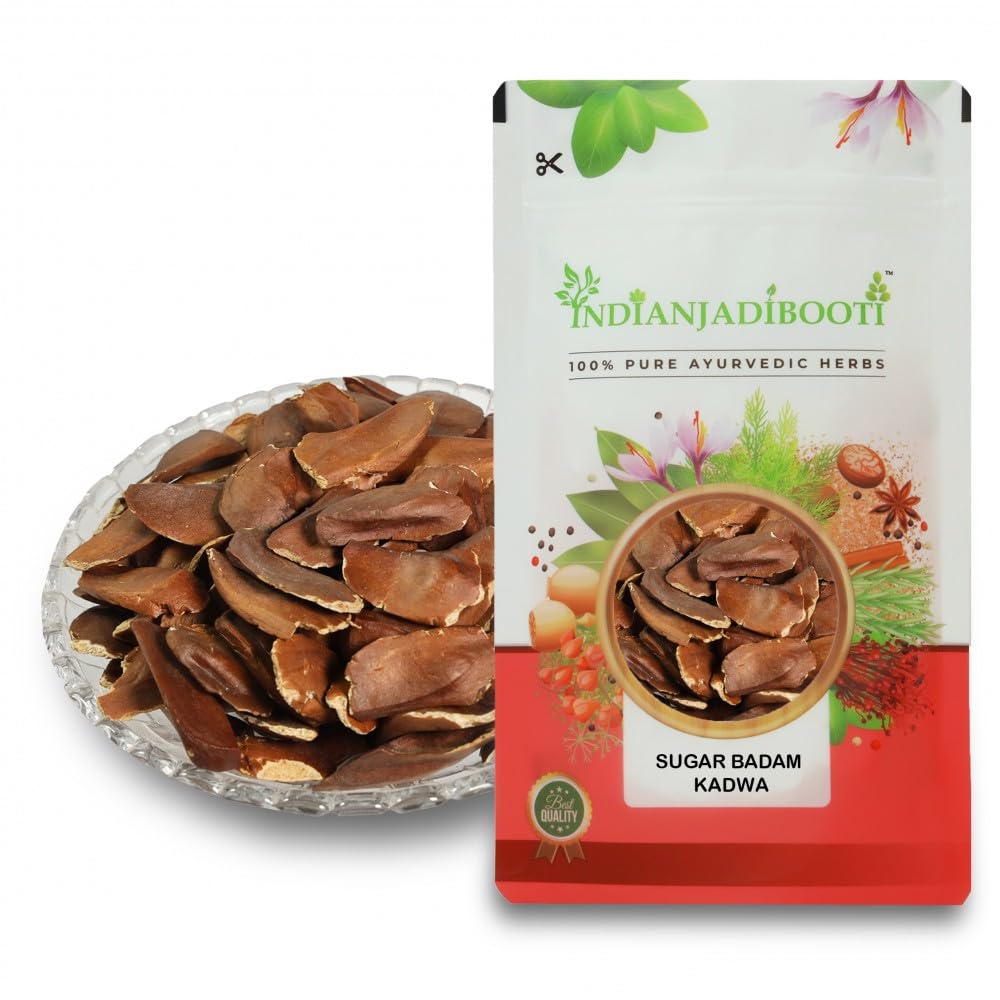 IndianJadiBooti Sugar Badam Kadwa - Kadua Badam - Sky Fruit - Almond, 400 Grams | (Pack Of 2)