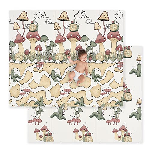 Image of JumpOff Jo Foldable Foam Play Mat – Large Waterproof Baby & Toddler Activity Floor Mat, Double-Sided 70 x 59 Inch Play Surface